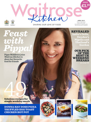 Pippa Middleton, Waitrose Kitchen Magazine Pippa Middleton, Waitrose Kitchen Magazine
